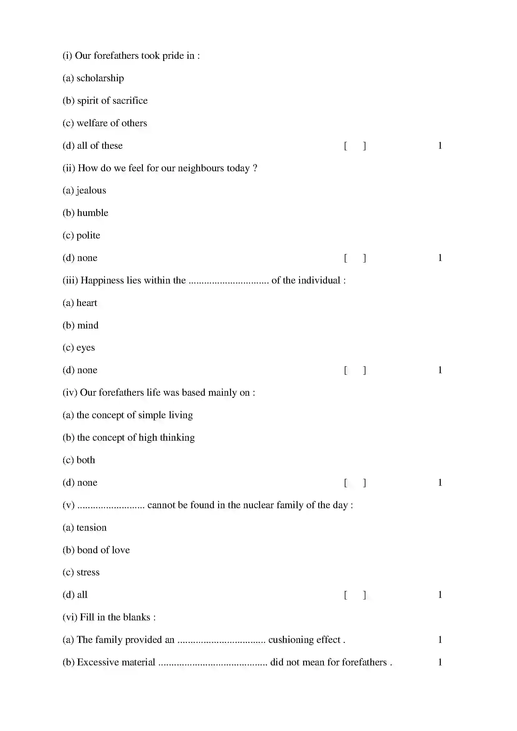 RBSE Class 10th 2022 English (comp.) Model Papers Sample Papers 3