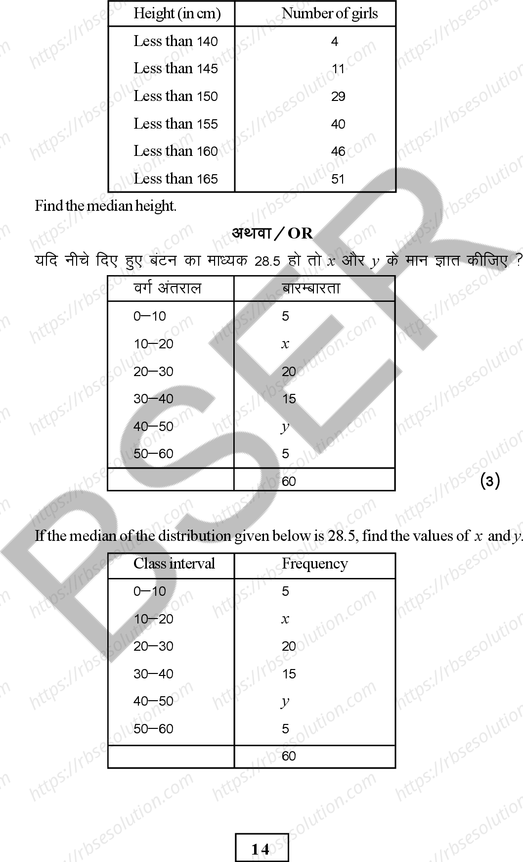 RBSE Class 10th 2026 Maths Sample Papers 17