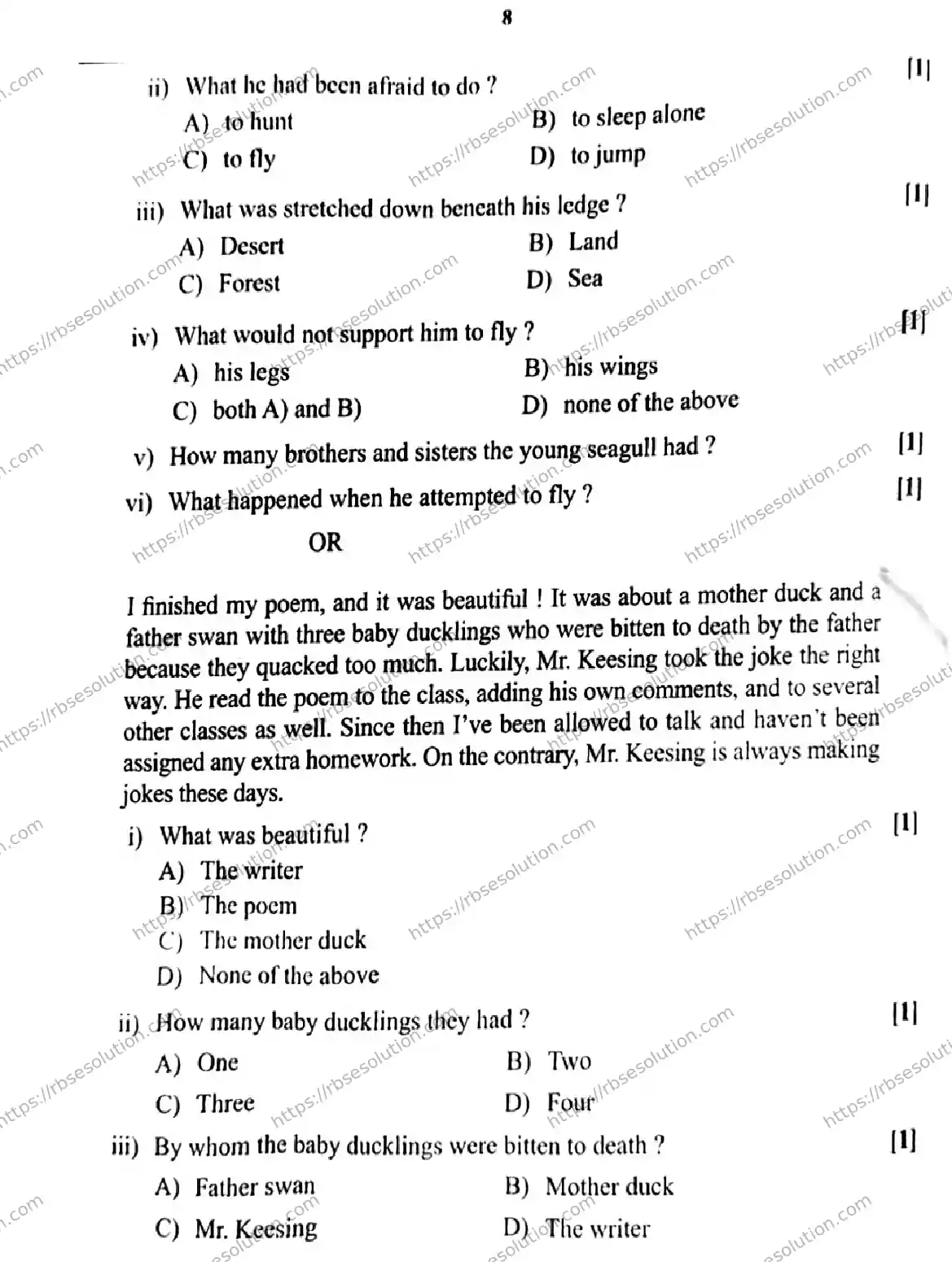 RBSE Class 10th 2026 ENGLISH-S-02 Previous Year Papers 7
