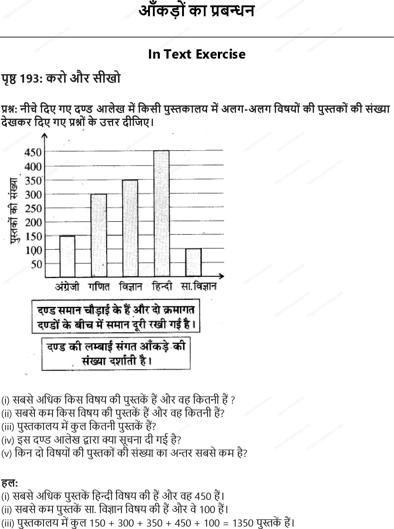 RBSE Class 8th गणित आँकड़ों का प्रबन्धन Solutions 0